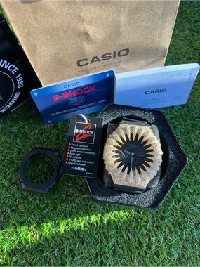 G-Shock Men's Black Watch with Gold Crystal Bezel